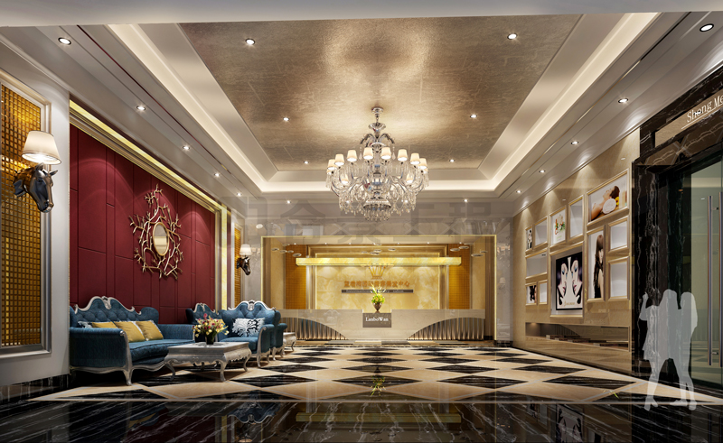 藍渤灣國際美容美發(fā)中心裝修效果圖