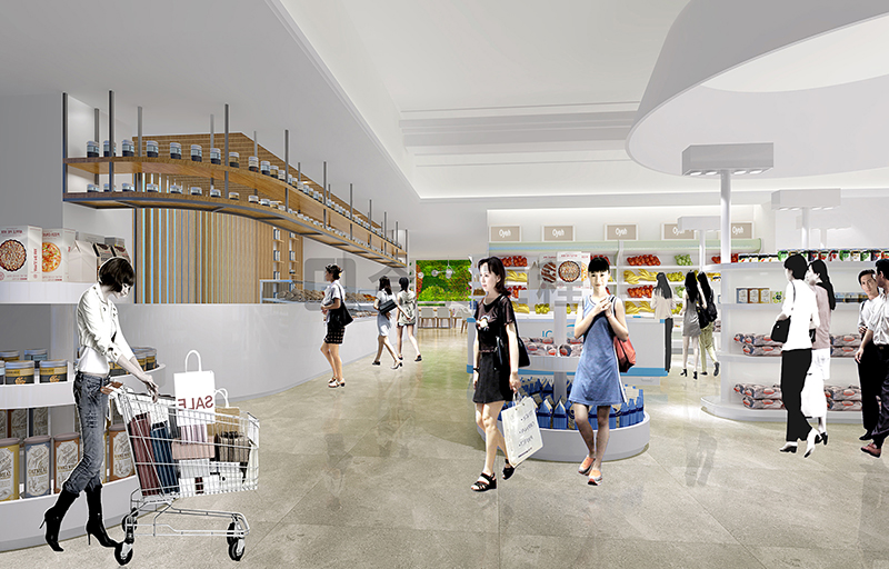 全球購自選超市裝修效果圖