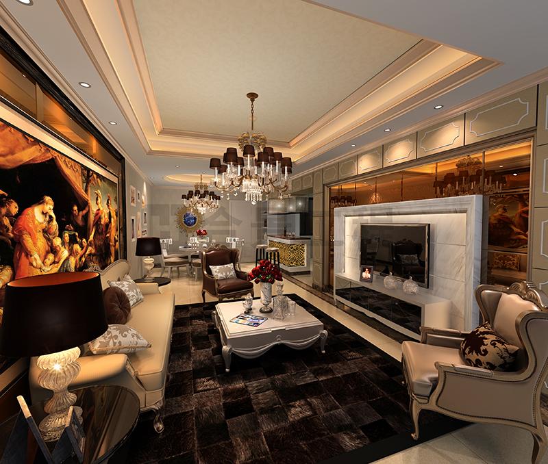 碧水藍天樣板房裝修效果圖